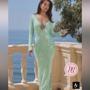 TITANIA
Seafoam Sequin Maxi Gown
USD $329